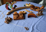 Collection of wooden mechanical toys and puzzles - thumbnail 1 of 10