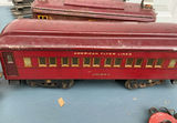 Vintage American Flyer Lines red passenger train cars with track - thumbnail 3 of 13