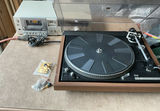 Vintage turntables, cassette deck, and audio adapters - thumbnail 1 of 8
