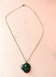 Sterling Silver Necklace with Malachite Stone Pendant - thumbnail 2 of 5