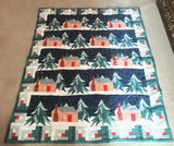 Handmade Christmas Tree Cottage Pattern Quilt - thumbnail 2 of 6