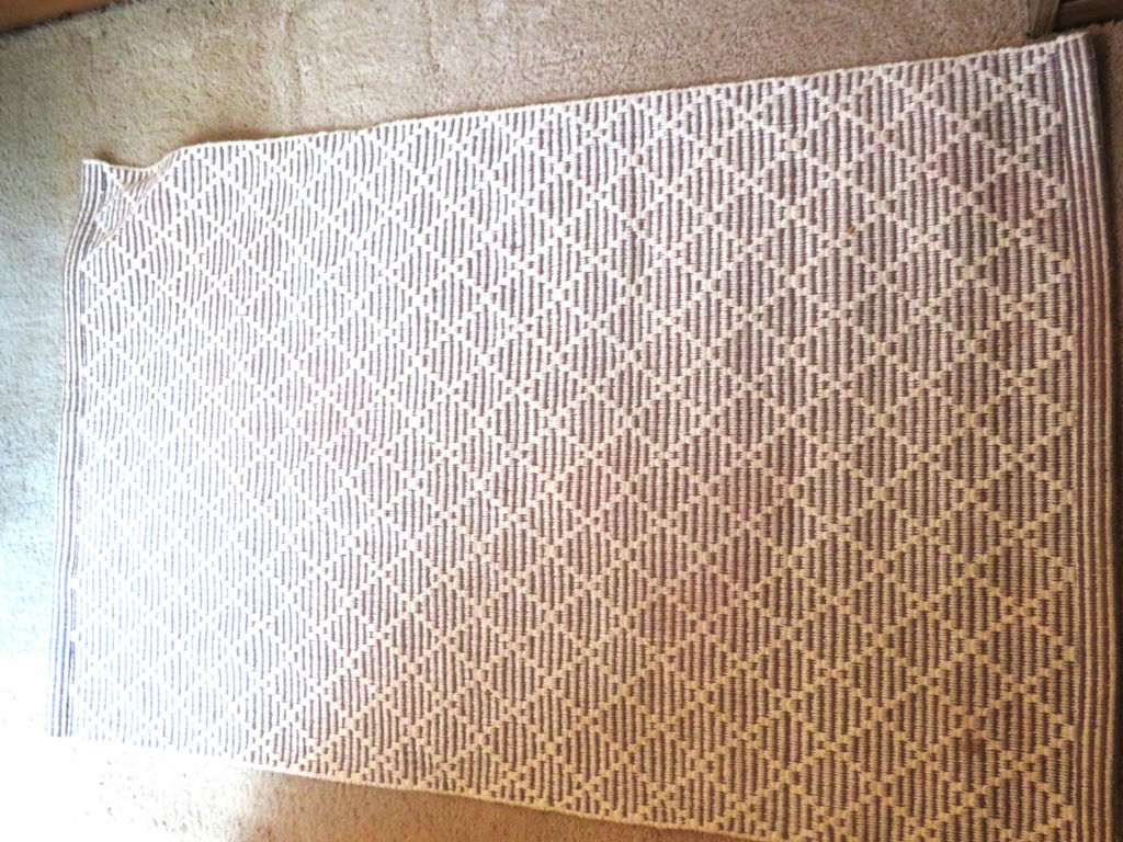 Beige Diamond Pattern Small Area Rug - image 1 of 3