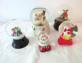 Christmas Globe Lot with 2 Musical Globes, 1 Missing Water - thumbnail 1 of 10