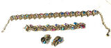 Vintage Aurora Borealis Parure Set Necklace Bracelet Earrings - thumbnail 1 of 4