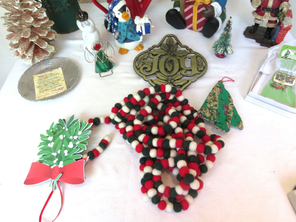 Fun Christmas Eclectic Decor Tin Pitcher Ceramic - image 5 of 7