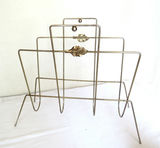 Vintage MCM Gold Metal Magazine Stand - thumbnail 1 of 2