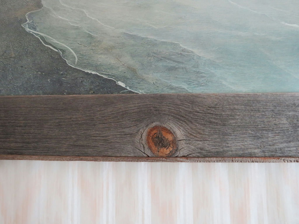 Andrew Wyeth Spindrift Boat Print Framed with Barn Wood - image 3 of 6
