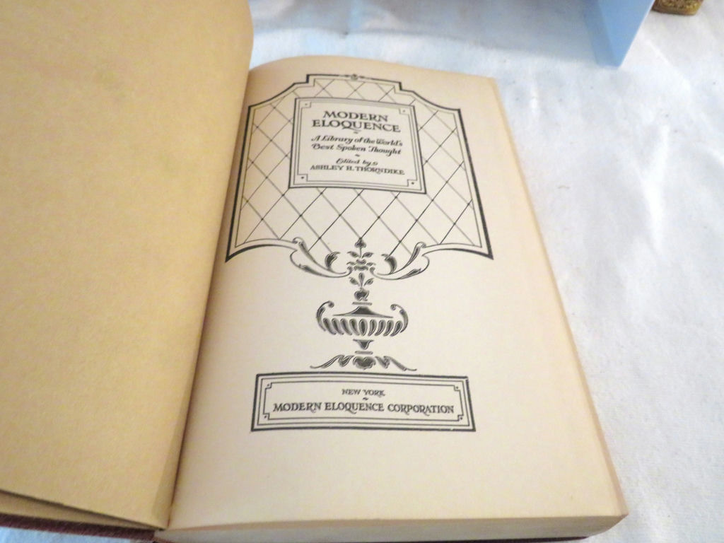 Multi Volumes of Modern Eloquence Leatherbound Books 1932 - image 2 of 6