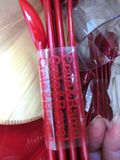 Wicker Picnic Basket with Bodum Crate & Barrel Red Plasticware Set of 4 - thumbnail 5 of 8