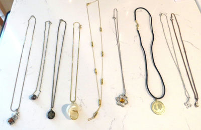 Ladies Choker Necklaces some Sterling Silver - Image 1 of 9