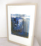 Somerville in Blue Framed Art Signed S. Albert - thumbnail 1 of 5