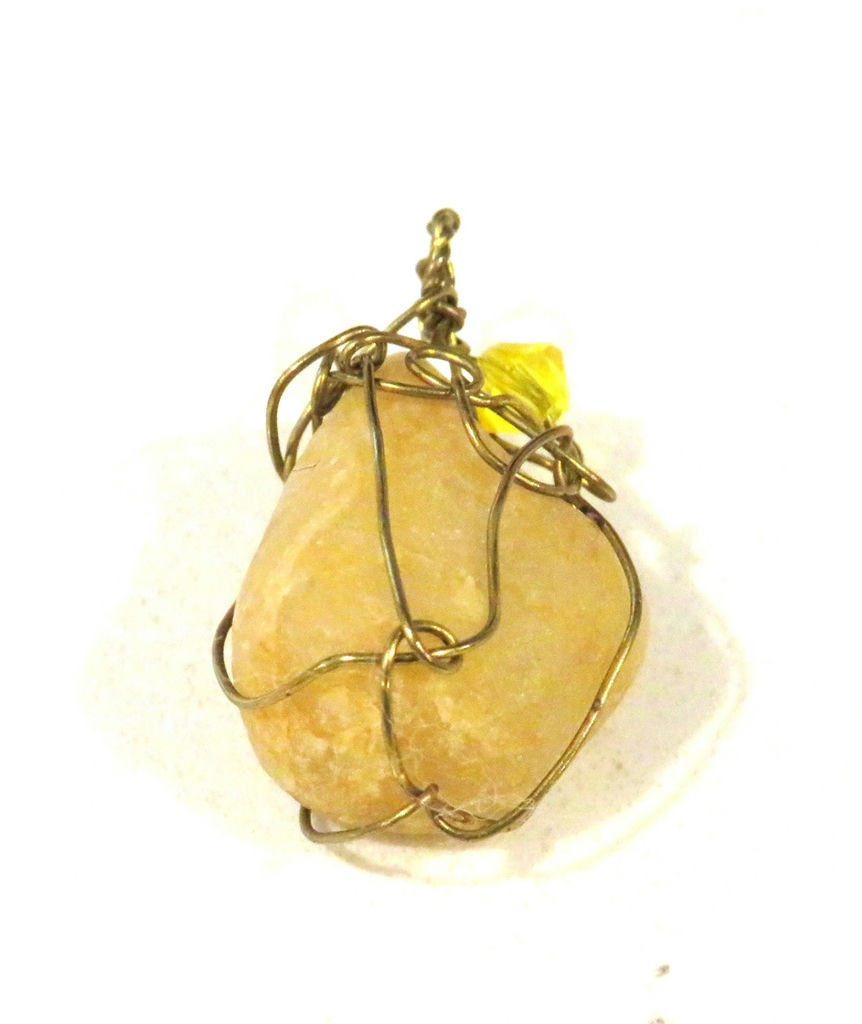 Multi Gemstone Wire Wrapped Necklace with Pendant - image 4 of 5