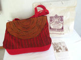 Handmade India fabric Tote Bag with Tags and Paperwork - thumbnail 1 of 6