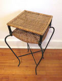 Rattan and Wrought Iron Side Table (1/2) - thumbnail 3 of 4