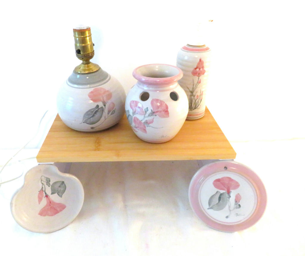 Robert Fishman Pottery Collection Pink Flower Design - image 1 of 12