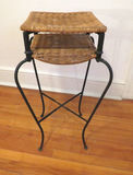 Rattan and Wrought Iron Side Table (2/2) - thumbnail 3 of 4