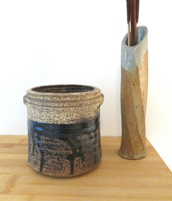 Studio Pottery Bud Vase and Small Planter Vase - Image 1 of 8
