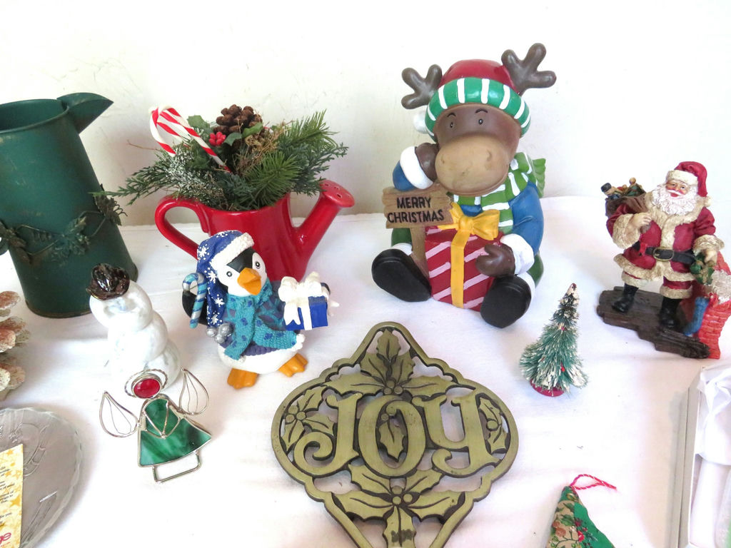 Fun Christmas Eclectic Decor Tin Pitcher Ceramic - image 3 of 7