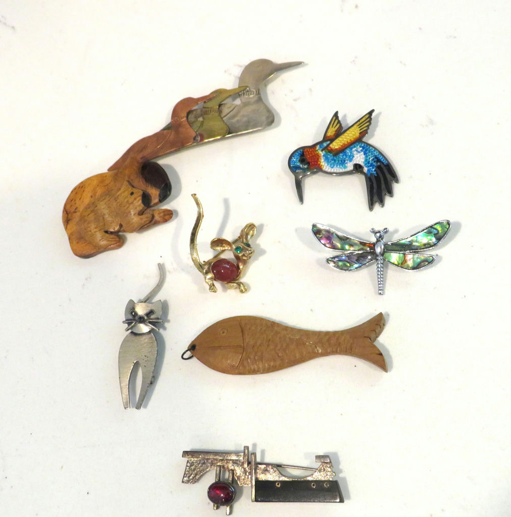 Variety of Pins Brooches Some Sterling Silver Mexico - image 2 of 7