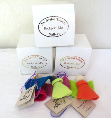 Heidi Lugers Reclaimed Wool Trio of Angel Ornaments with Boxes - Image 1 of 4