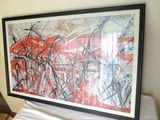 LTD Ed Guy Grey-Smith Abstract "Pink Hill" lithographic poster - thumbnail 2 of 4