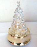 Rotating Musical Glass Christmas Tree on Stand - thumbnail 1 of 3