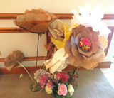 Giant Handmade Paper Flowers and Faux Flowers in vase - thumbnail 1 of 6