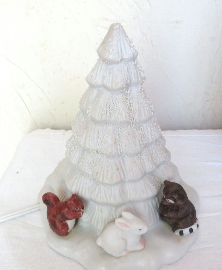 Vintage Lighted Forest Friends Ceramic Christmas Tree - image 3 of 5