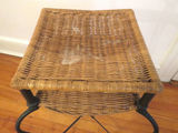 Rattan and Wrought Iron Side Table (2/2) - thumbnail 2 of 4