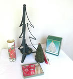 Variety of Christmas Candles and Wrought Iron Candle Tree - thumbnail 1 of 9