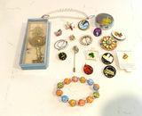 Costume Jewelry Mixed Sterling Pin Key to City - thumbnail 1 of 12