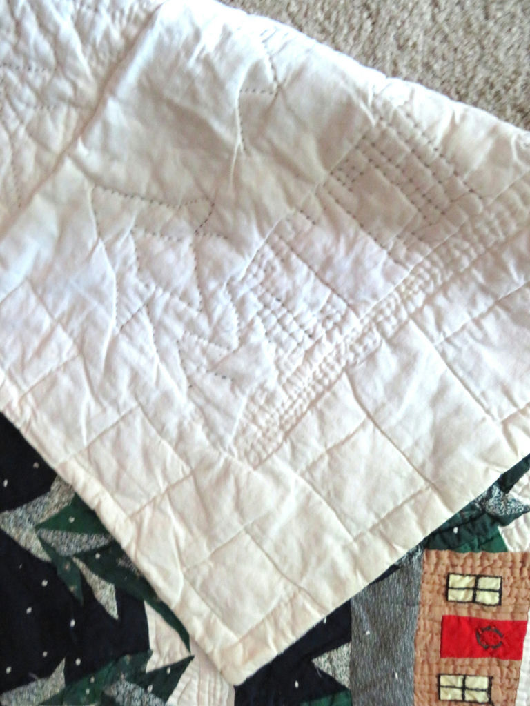 Handmade Christmas Tree Cottage Pattern Quilt - image 4 of 6