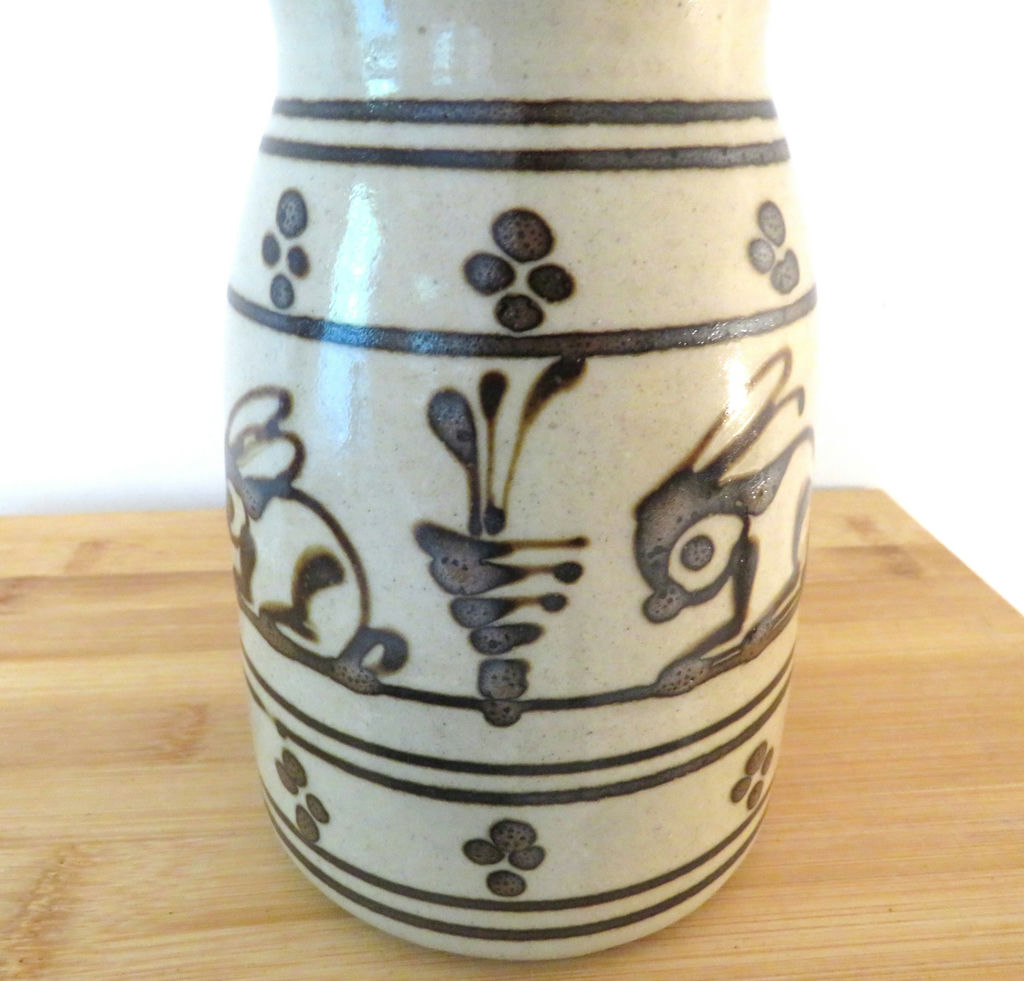 Cornish Hill Goji Milner Rabbit Pottery Vase - image 1 of 4