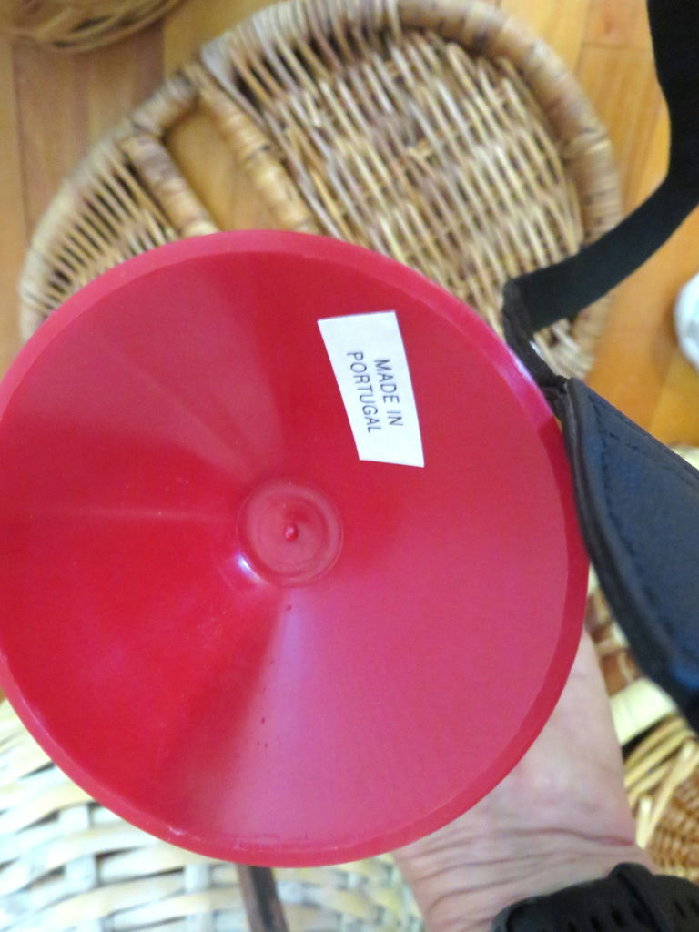 Wicker Picnic Basket with Bodum Crate & Barrel Red Plasticware Set of 4 - image 4 of 8
