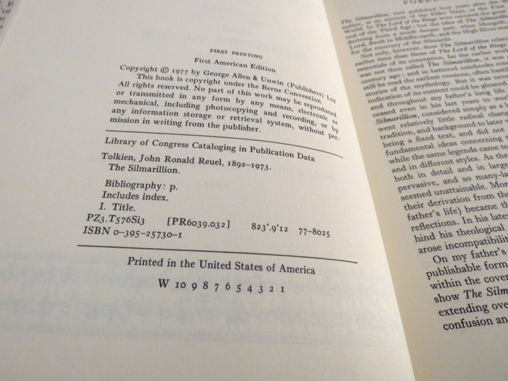 The Silmarillion with Map First Edition First Printing JRR Tolkien - image 6 of 8