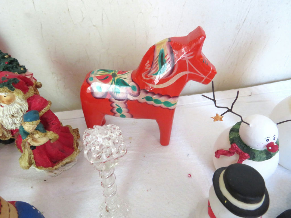 Snowmen and Santas and Dala Horse Christmas lot - image 3 of 13