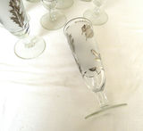 Vintage Libbey Silver Leaf Set of 8 Pisner Glasses - thumbnail 5 of 5