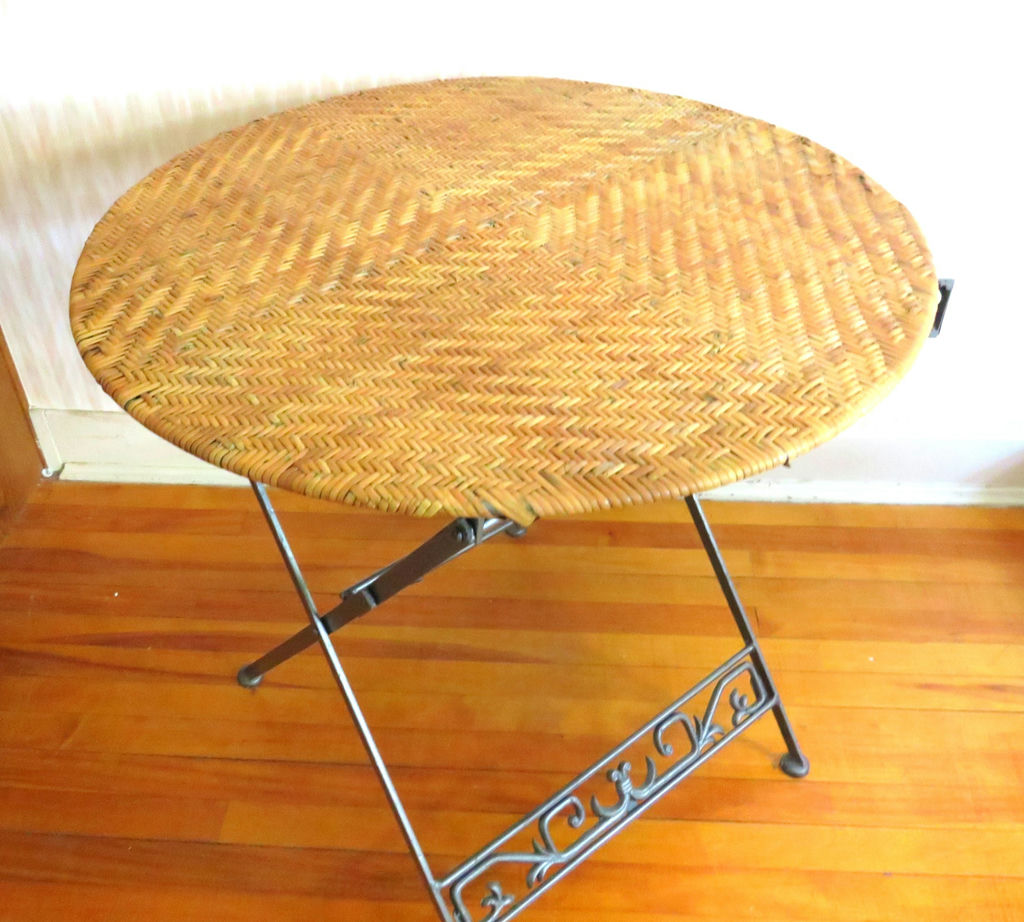 Rattan Folding Round Table 29.5” x 29” - image 2 of 5
