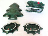 Vintage Lefton Holly Berry Tree Sleigh and Candy Dishes - thumbnail 8 of 8