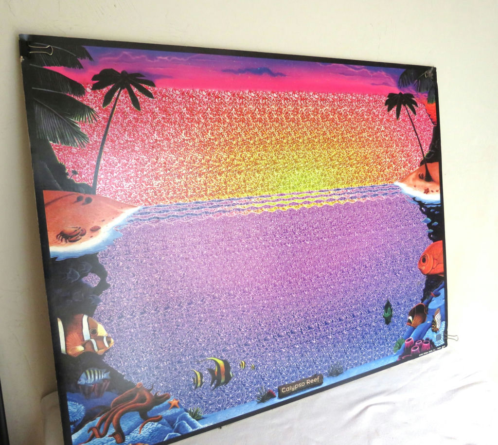 Vintage 3D Calypso Reef Magic Eye Poster on Foam Board - image 2 of 4