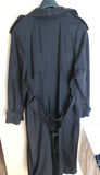 Women's Navy Burberry's Plaid Lined Trench Coat Sz 10 Long - thumbnail 10 of 14