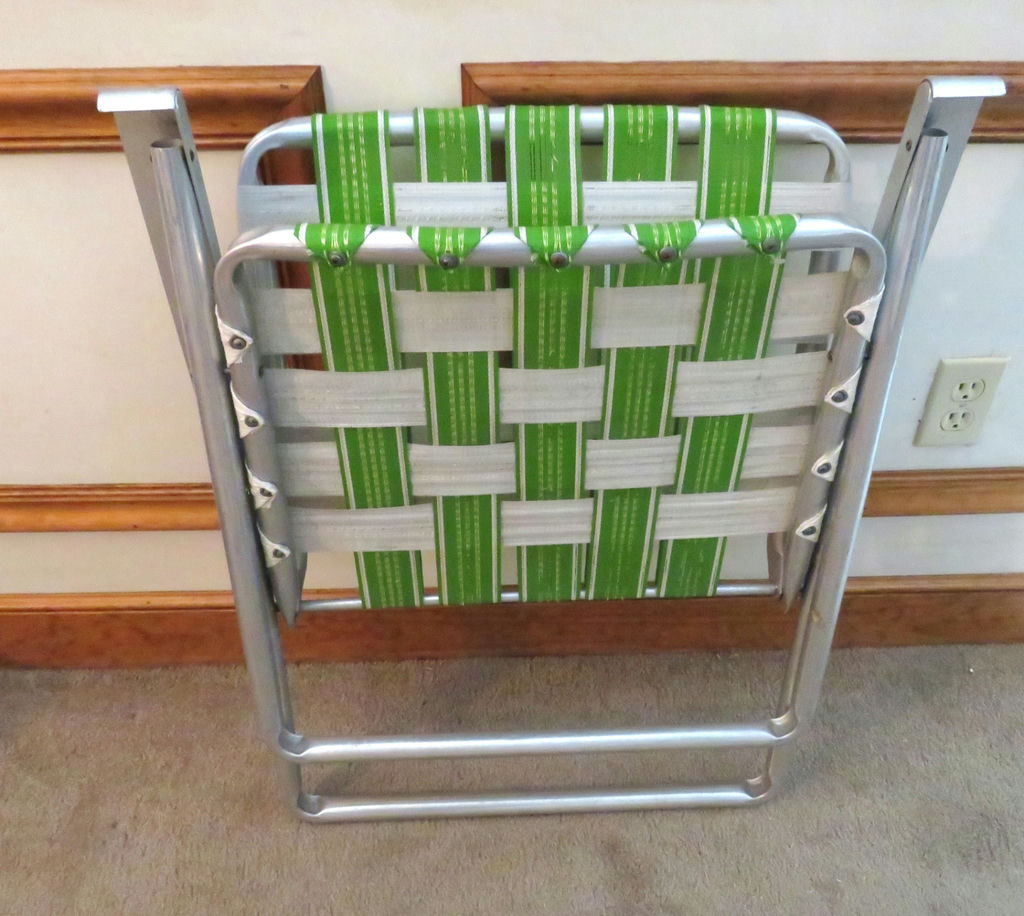 Vintage Lime Green Webbed Camp Chair - image 5 of 6
