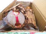 Vintage Corn Husk Burlap Wise Men Santa and Holy Family - thumbnail 6 of 6