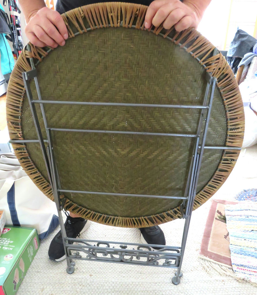Rattan Folding Round Table 29.5” x 29” - image 5 of 5