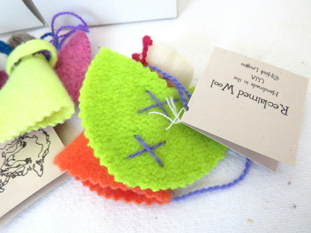 Heidi Lugers Reclaimed Wool Trio of Angel Ornaments with Boxes - image 4 of 4