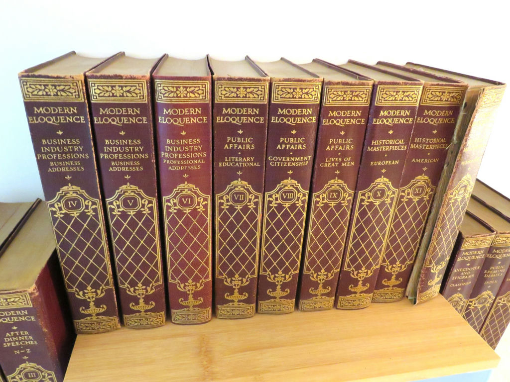 Multi Volumes of Modern Eloquence Leatherbound Books 1932 - image 3 of 6