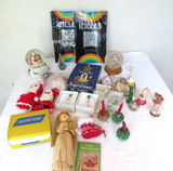Huge Lot Christmas Decor Icicles Snow Globes Candles - thumbnail 1 of 20
