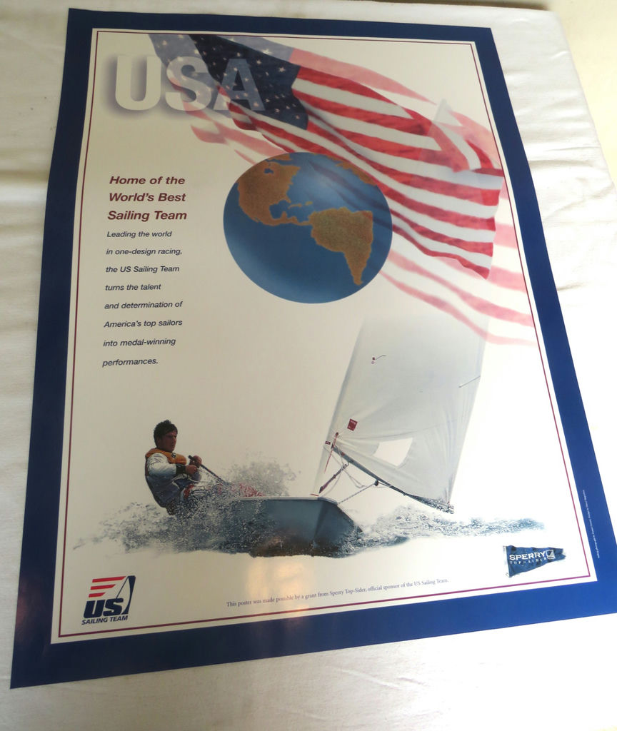 1970s USA Sailing Team Poster Sperry Top Sider Sponsor - image 2 of 4