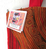 Handmade India fabric Tote Bag with Tags and Paperwork - thumbnail 5 of 6