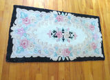 Hand-Knotted Wool Pile Small Throw Rug - thumbnail 3 of 3